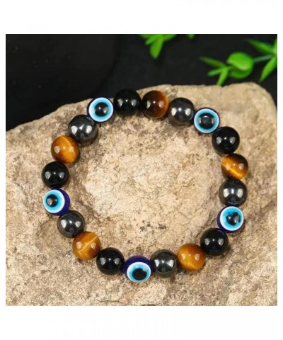 Evil Eye Bracelets Tiger Eye Beaded Bracelet Evil Eye Bracelet for Women Blessing Bracelet Protection Bracelet Energy Bracele...