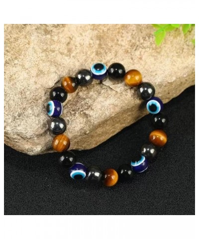 Evil Eye Bracelets Tiger Eye Beaded Bracelet Evil Eye Bracelet for Women Blessing Bracelet Protection Bracelet Energy Bracele...