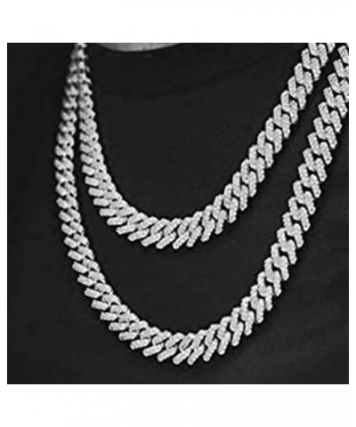 Solid Miami Cuban Link Chain Gold/Silver Necklace (16, 18, 20, 22, 24, 30 Inches Length) Hip Hop Bracelet (7.87" Length) for ...