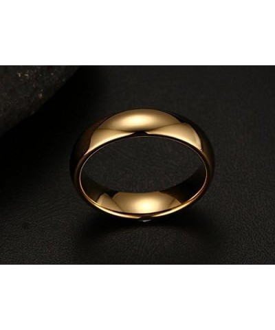 Jewelry Personalized His & Hers Gold Plated Tungsten Carbide Domed Engagement Anniversary Ring Wedding Bands 6mm size 8 $9.68...