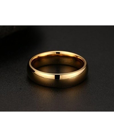 Jewelry Personalized His & Hers Gold Plated Tungsten Carbide Domed Engagement Anniversary Ring Wedding Bands 6mm size 8 $9.68...