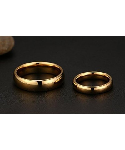 Jewelry Personalized His & Hers Gold Plated Tungsten Carbide Domed Engagement Anniversary Ring Wedding Bands 6mm size 8 $9.68...