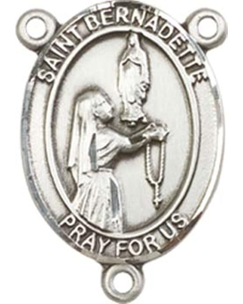 Sterling Silver Catholic Patron Saint Rosary Centerpiece Medal, 3/4 Inch Saint Bernadette $39.21 Pendants