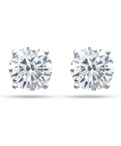 Round Diamond stud (IGI Certified 0.70 ct & up) ScrewBack 14K 0.04ct-2.00ct Clarity-I3 White Gold 0.35 carats $50.33 Earrings