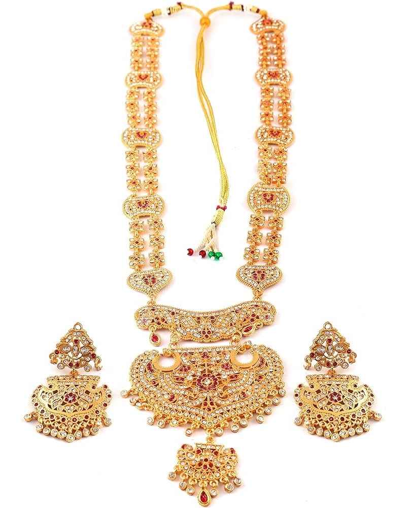 JewarHaat Indian Bollywood Kundan Polki Ad Cz Gold Tone Jewelry Set for Women and Girls Long Set $10.56 Jewelry Sets