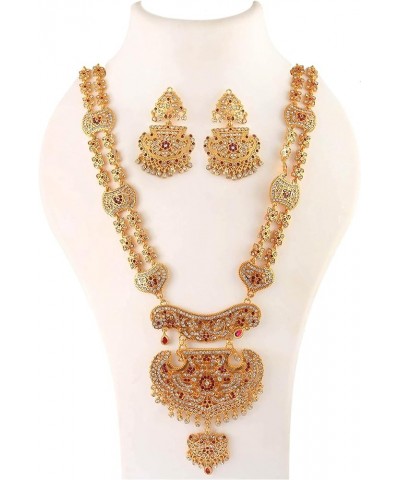 JewarHaat Indian Bollywood Kundan Polki Ad Cz Gold Tone Jewelry Set for Women and Girls Long Set $10.56 Jewelry Sets