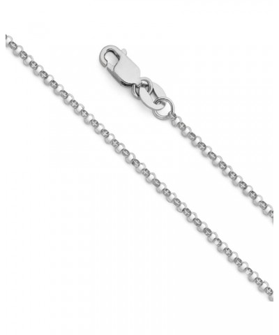 14K Solid Gold Rolo Chains (Select Options) 16 Inches White Gold $72.54 Necklaces