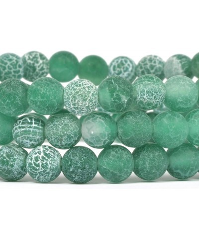 Gem Semi Precious Gemstone 6mm Round Beads Stretch Bracelet 6.5 Inch Unisex Green Weathered Agate $12.97 Bracelets