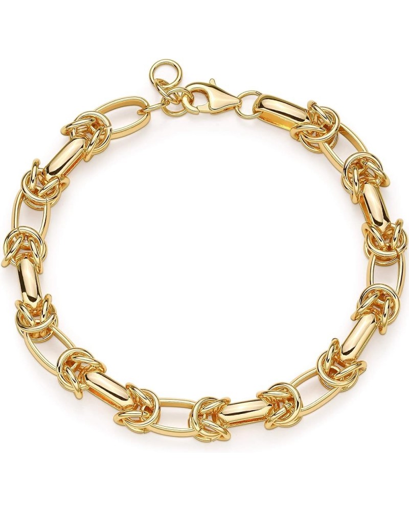 OSIANA Dainty Oval Paper Clip Chain Bracelet for Women 18K Gold Plated Simple Chunky Radial Chain Rolo Paperclip Link Classic...