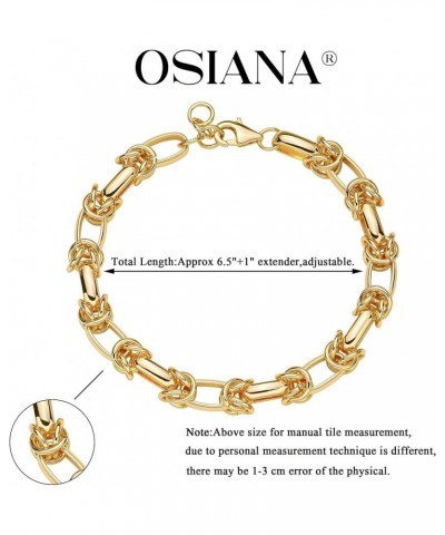 OSIANA Dainty Oval Paper Clip Chain Bracelet for Women 18K Gold Plated Simple Chunky Radial Chain Rolo Paperclip Link Classic...