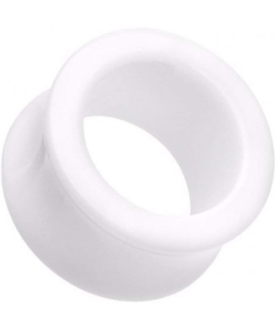 Basic Acrylic Double Flared Ear Gauge Tunnel Plug 00 GA (10mm), White $11.20 Body Jewelry