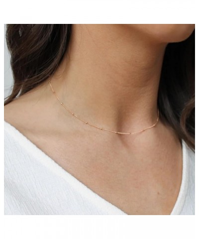 Gold Choker Necklace for Women Dainty 14K Real Gold/Silver Plated Thin Chain Necklace Simple Trendy Delicate Short Necklace C...