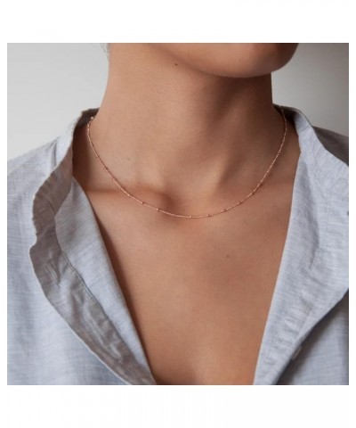 Gold Choker Necklace for Women Dainty 14K Real Gold/Silver Plated Thin Chain Necklace Simple Trendy Delicate Short Necklace C...