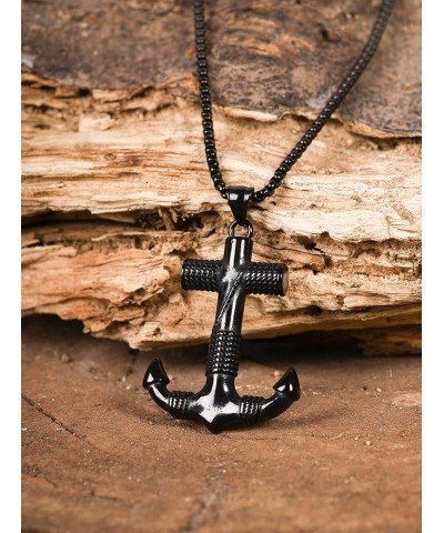 Stainless Steel Men Fashion Statement Chain Necklace Jewelry Gift for Men Anchor 1C $9.89 Necklaces