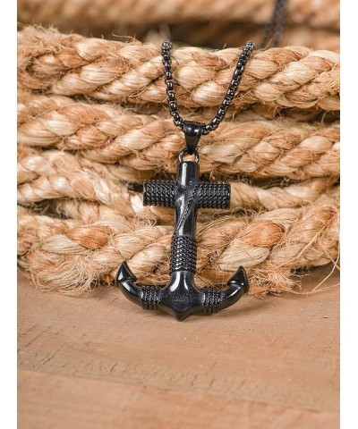 Stainless Steel Men Fashion Statement Chain Necklace Jewelry Gift for Men Anchor 1C $9.89 Necklaces