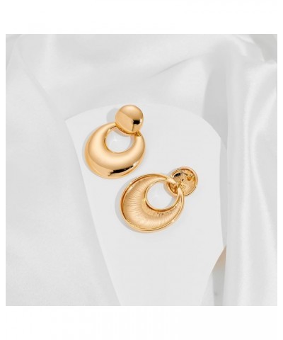 Gold Geometric Earrings for Women Big Circle Drop Earrings Gold Statement Dangle Earrings Gold Circle Earrings $10.79 Earrings