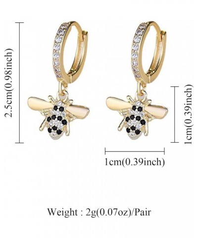 Butterfly Earrings 14k Gold Plated Earrings Cubic Zirconia Drop Dangle Earrings for Women F $8.02 Earrings