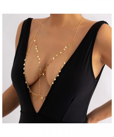 Gold Sexy Bra Body Chains,Body Chain for Women,Waist Chain Belly Chain Chest Chain,Sexy Beach Bikini Body Chain Body C-100 $9...