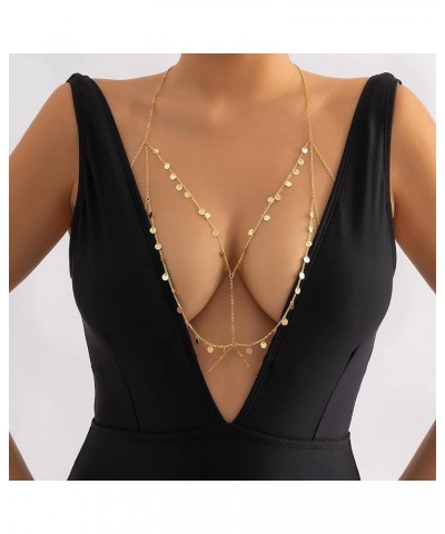 Gold Sexy Bra Body Chains,Body Chain for Women,Waist Chain Belly Chain Chest Chain,Sexy Beach Bikini Body Chain Body C-100 $9...