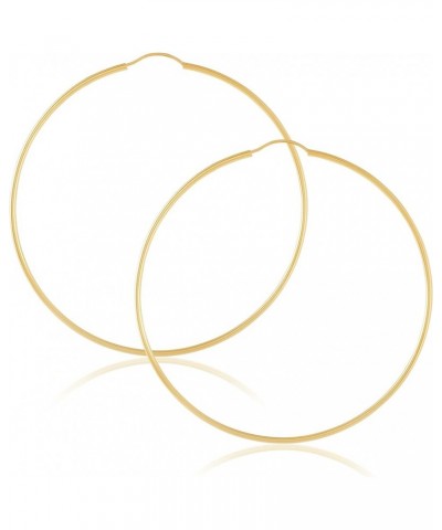 14K Gold Endless Hoop Earrings for Women 60mm (2.36") Diameter - 1.5mm Tube $55.49 Earrings