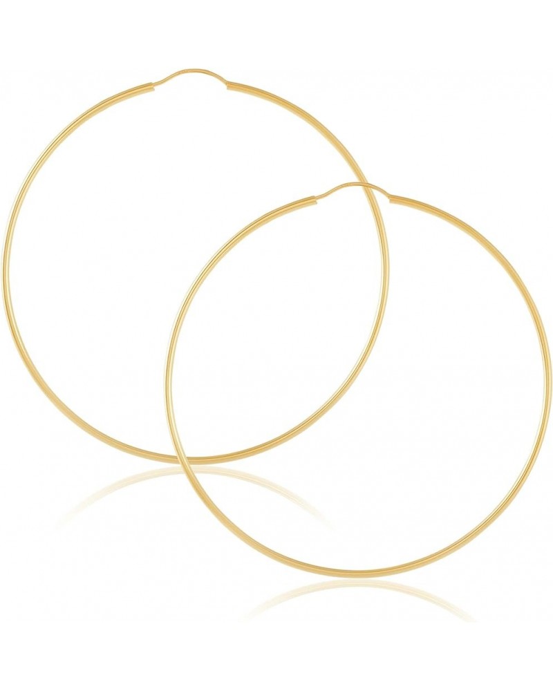 14K Gold Endless Hoop Earrings for Women 60mm (2.36") Diameter - 1.5mm Tube $55.49 Earrings