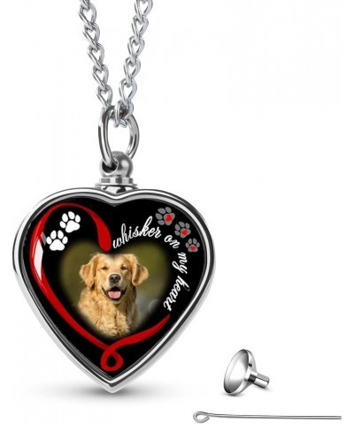 Personalized Photo Urn Necklace for Ashes: Memorial Custom Picture Locket Pendant Heart Shape Angel Wing Dog Tag Necklace Pen...