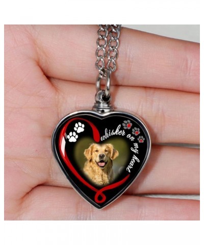 Personalized Photo Urn Necklace for Ashes: Memorial Custom Picture Locket Pendant Heart Shape Angel Wing Dog Tag Necklace Pen...