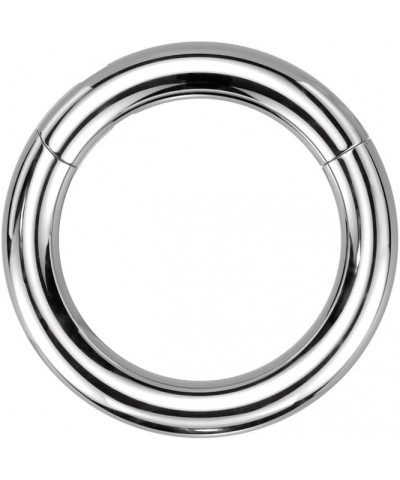 6GA-00GA Large Gauge F136 Implant Grade Titanium 14mm Diameter Hinged Segment Clicker Ring 5mm (4GA) $17.00 Body Jewelry