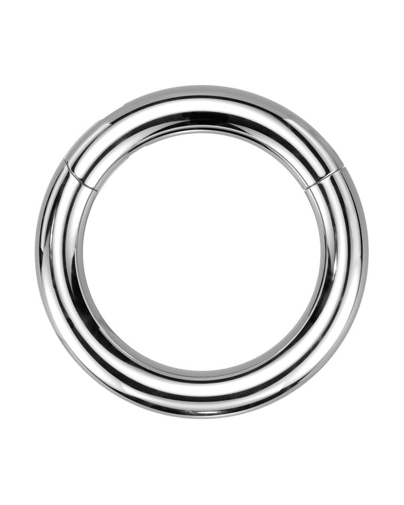 6GA-00GA Large Gauge F136 Implant Grade Titanium 14mm Diameter Hinged Segment Clicker Ring 5mm (4GA) $17.00 Body Jewelry