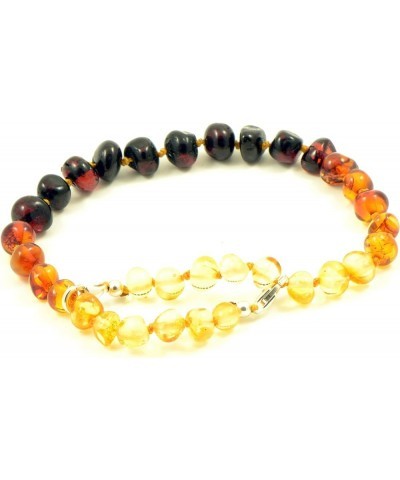 Genuine Baltic Amber Adult Anklet, Adjustable 7.5~9.5inches (19-24cm) Rainbow $13.49 Anklets