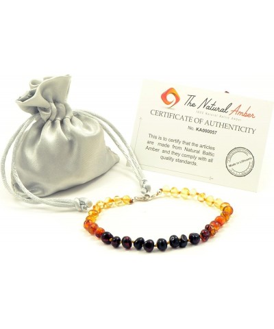 Genuine Baltic Amber Adult Anklet, Adjustable 7.5~9.5inches (19-24cm) Rainbow $13.49 Anklets