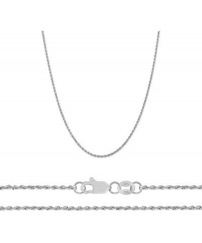 Solid 925 Sterling Silver 1MM 1.3MM 2MM 2.5MM 3MM 3.5MM 4MM 5MM Diamond-Cut Braided Rope Chain Italian Necklace, 14-36 Inch 3...