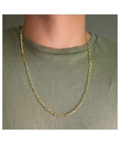 10k Yellow Gold 4.5mm Figaro Chain Link Pendant Necklace, Mens Womens Jewelry 16" 18" 20" 22" 24" 26" 28" 30 28 $172.12 Neckl...