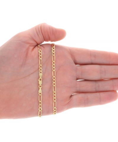 10k Yellow Gold 4.5mm Figaro Chain Link Pendant Necklace, Mens Womens Jewelry 16" 18" 20" 22" 24" 26" 28" 30 28 $172.12 Neckl...