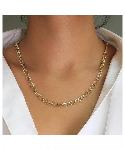 10k Yellow Gold 4.5mm Figaro Chain Link Pendant Necklace, Mens Womens Jewelry 16" 18" 20" 22" 24" 26" 28" 30 28 $172.12 Neckl...