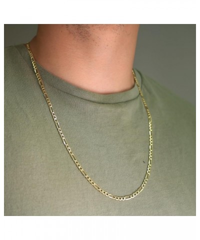 10k Yellow Gold 4.5mm Figaro Chain Link Pendant Necklace, Mens Womens Jewelry 16" 18" 20" 22" 24" 26" 28" 30 28 $172.12 Neckl...