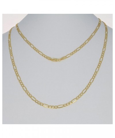 10k Yellow Gold 4.5mm Figaro Chain Link Pendant Necklace, Mens Womens Jewelry 16" 18" 20" 22" 24" 26" 28" 30 28 $172.12 Neckl...