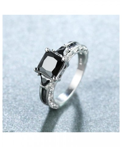 Cubic Zirconia Rings for Women Vintage Gothic Engagement Anniversary Promise Mother's Day Jewelry Gifts Black 11 $3.80 Rings