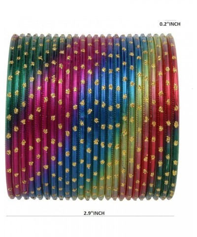 Indian Bangles for Women Indian Bangles Set Bollywood Plain Metal Bangle Bracelets Costume Jewelry for Women Multicolor (Set ...