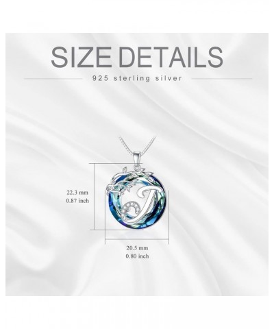 Valentines Gifts for Her s925 Sterling Silver,Family Tree of Life Initial A to Z Letter Pendant Necklace with Blue Circle Cry...