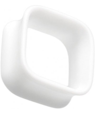 Square Tunnel Double Flared WildKlass Ear Gauge Plug (Sold as Pairs) 3/4" (19mm) White $10.25 Body Jewelry