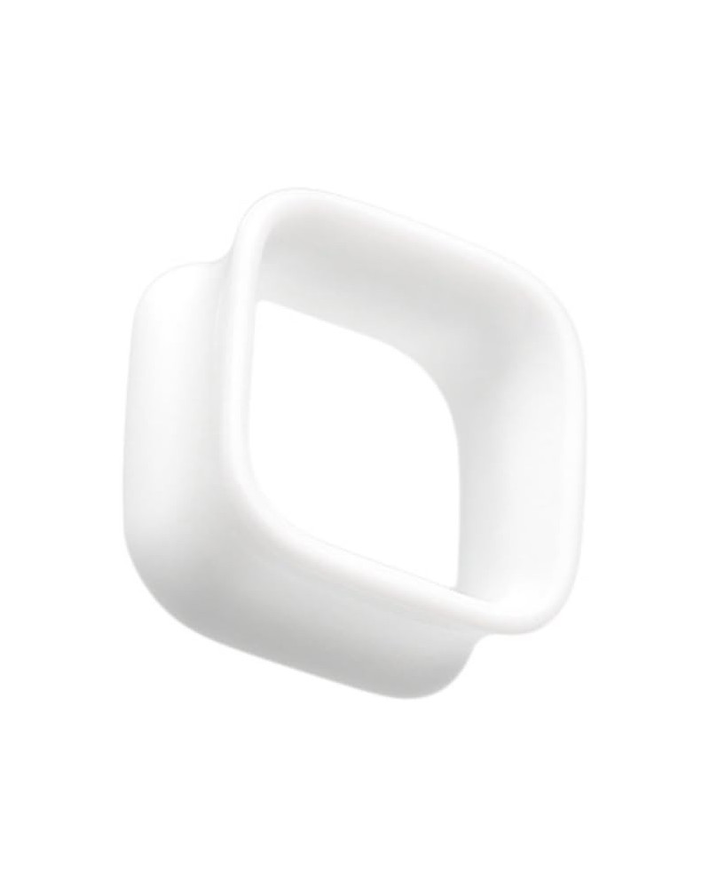 Square Tunnel Double Flared WildKlass Ear Gauge Plug (Sold as Pairs) 3/4" (19mm) White $10.25 Body Jewelry