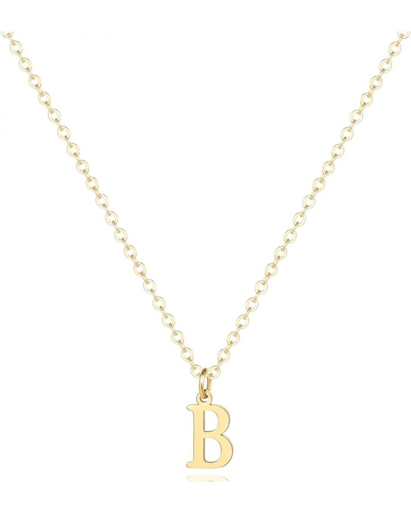 Initial Necklace,18K Gold Plated Letter Necklace,A-Z Pendant Necklace for Women B-Gold $8.48 Necklaces