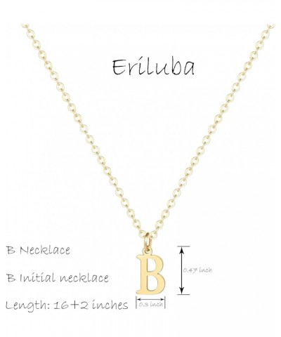 Initial Necklace,18K Gold Plated Letter Necklace,A-Z Pendant Necklace for Women B-Gold $8.48 Necklaces