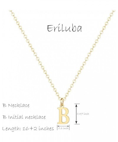 Initial Necklace,18K Gold Plated Letter Necklace,A-Z Pendant Necklace for Women B-Gold $8.48 Necklaces