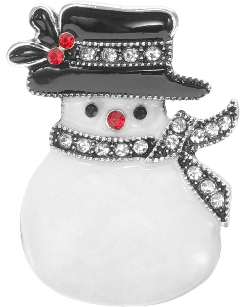 Christmas Brooch Pin Crystal Snowman Brooch Lapel Pin Cute Cartoon Badge Jewelry Pins for Women Girl Xmas Decorations White $...