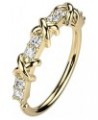 20GA Alternating CZ Crystal and Criss Cross Bendable Hoop Ring Gold Tone $8.89 Body Jewelry