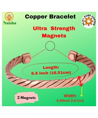 Indian Copper Bracelet Hand Crafted Healing Chakra Bracelets Jewelry Cuff Gift Bangle Women & Men style32 $8.50 Bracelets