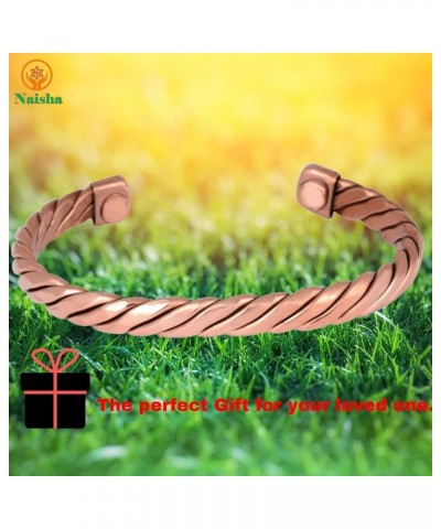 Indian Copper Bracelet Hand Crafted Healing Chakra Bracelets Jewelry Cuff Gift Bangle Women & Men style32 $8.50 Bracelets