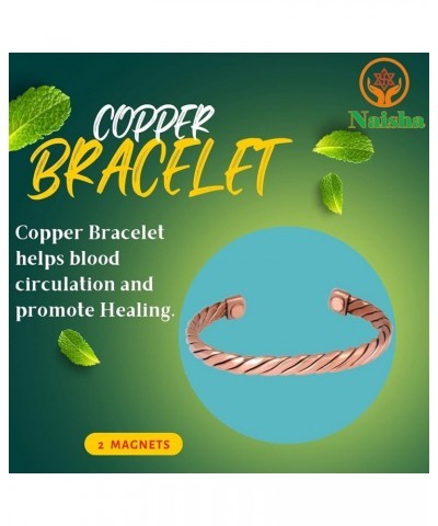 Indian Copper Bracelet Hand Crafted Healing Chakra Bracelets Jewelry Cuff Gift Bangle Women & Men style32 $8.50 Bracelets